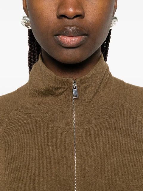 The Frankie Shop Baxe zip-fastening cardigan - Brown