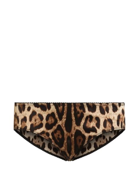 Dolce & Gabbana leopard-print briefs - Neutrals - zdjęcie produktu nr 1