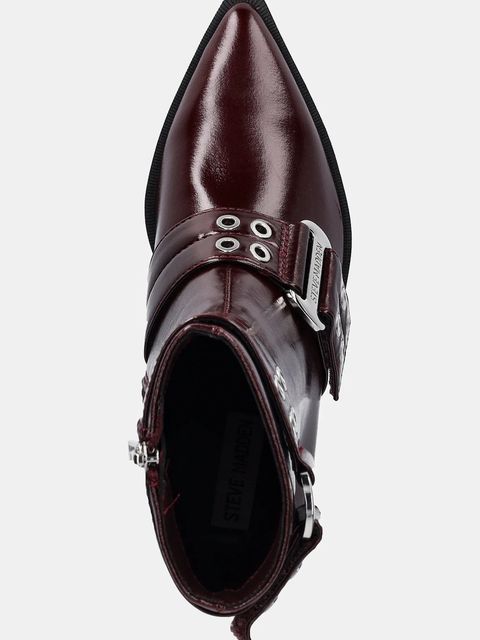 Steve Madden botki Splurge damskie kolor bordowy na słupku 11004772