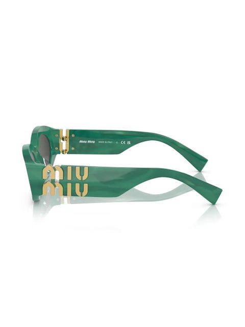 Miu Miu Eyewear Glimpse oval-frame sunglasses - Green