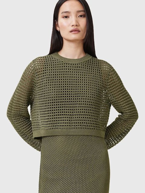 AllSaints sukienka i sweter MIRO kolor zielony maxi prosta W179DC