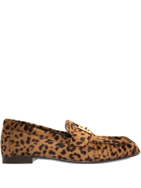 FENDI Baguette leopard buckle loafers - Brown - zdjęcie produktu nr 1
