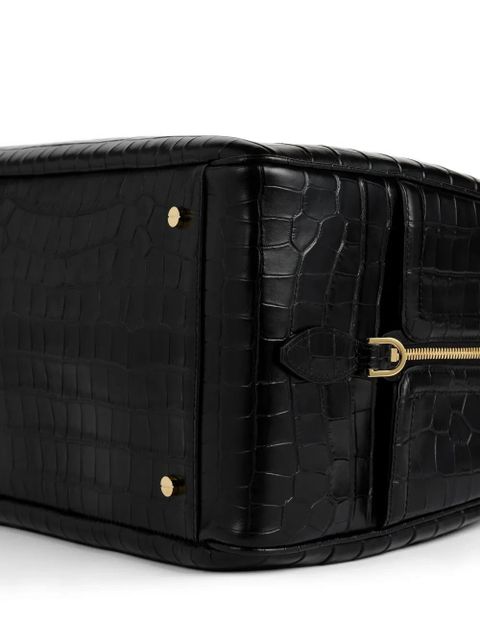 TOTEME crocodile-embossed travel bag - Black