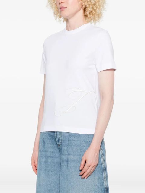 Jacquemus embroidered-logo short-sleeved T-shirt - White