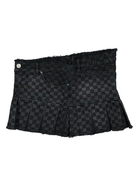 MISBHV monogram pleated skirt - Black