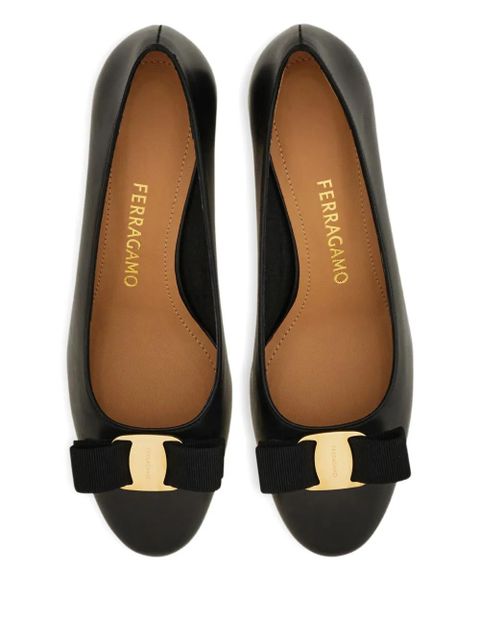 Ferragamo 50mm Vara bow block-heel pumps - Black