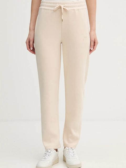 Joop! spodnie dresowe damskie kolor beżowy gładkie 30100423 - zdjęcie produktu nr 1