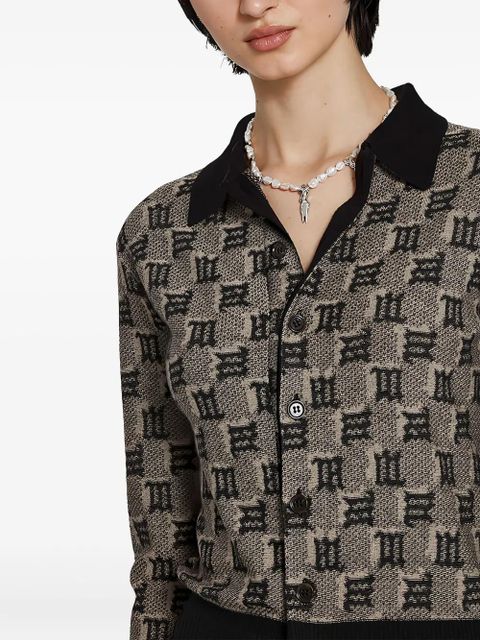 MISBHV monogram-pattern cardigan - Black
