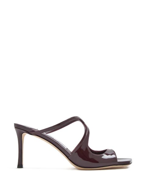 Jimmy Choo 75mm leather heeled sandals - Brown - zdjęcie produktu nr 1