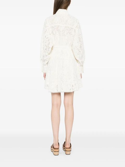 ZIMMERMANN mini dawning tuck dress - Neutrals