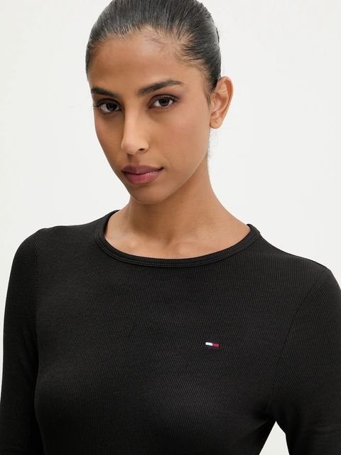 Tommy Jeans longsleeve kolor czarny DW0DW21568