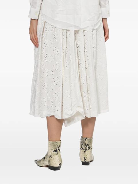 Comme Des Garçons eyelet trousers - White