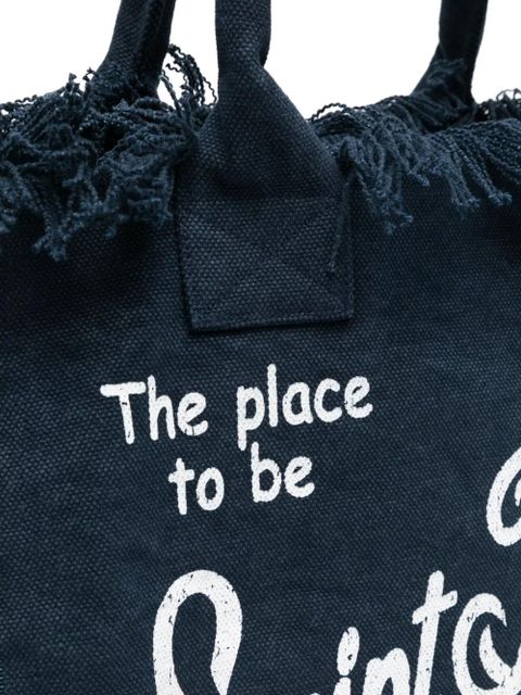 MC2 Saint Barth Vanity fringed-trim tote bag - Blue