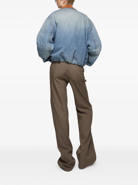 Acne Studios logo-patch bomber jacket - Blue