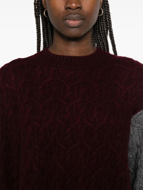 GANNI cable-knit sweater - Red