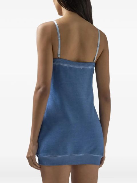 GCDS printed mini dress - Blue