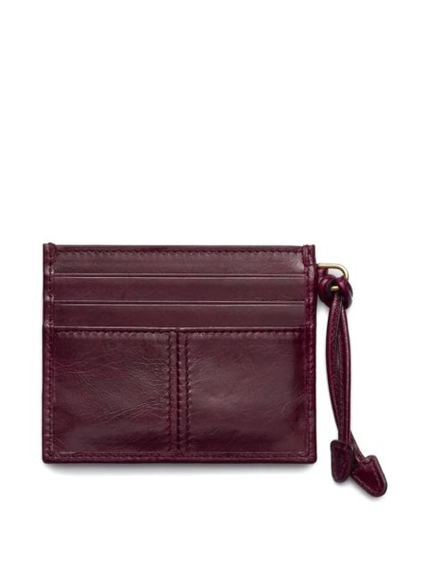 Prada logo-plaque card holder - Red