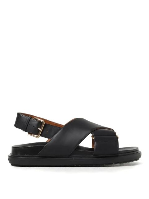 Marni Fussbett crisscross buckled flat sandals - Black - zdjęcie produktu nr 2