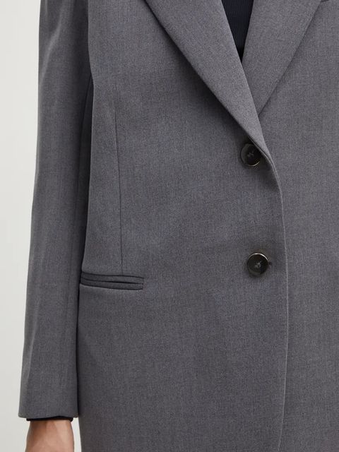 Simona Corsellini marynarka kolor szary jednorzędowa gładka A24CPGI015