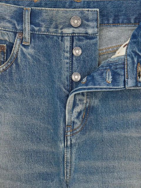 Saint Laurent 90'S high-rise buttoned jeans - Blue