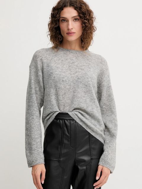 Mos Mosh sweter z wełną MAPE damski kolor szary lekki 173310 - zdjęcie produktu nr 1