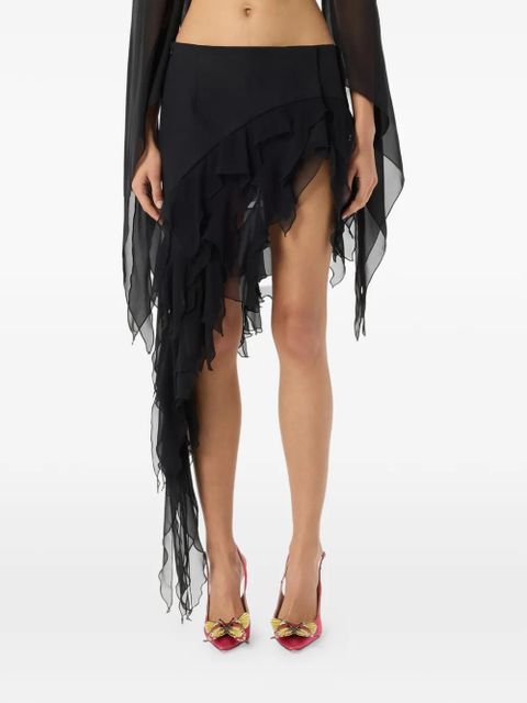 Blumarine ruffled asymmetrical skirt - Black