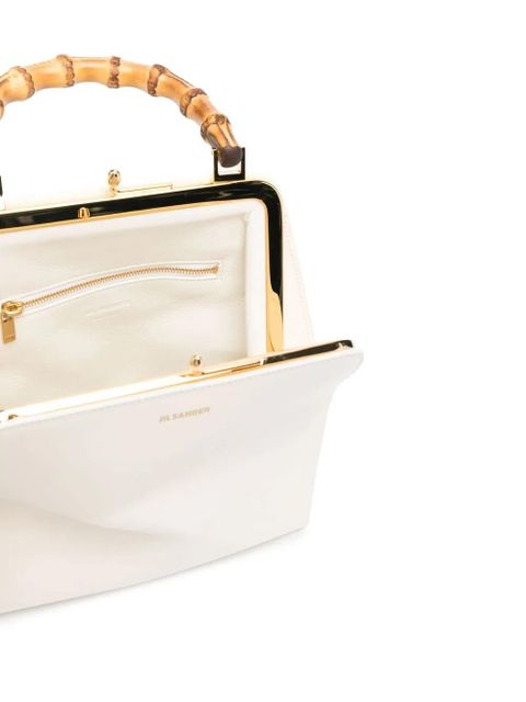 Jil Sander Goji bamboo-handle tote bag - White
