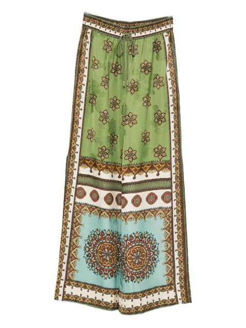 ALEMAIS Contina floral-print trousers - Green