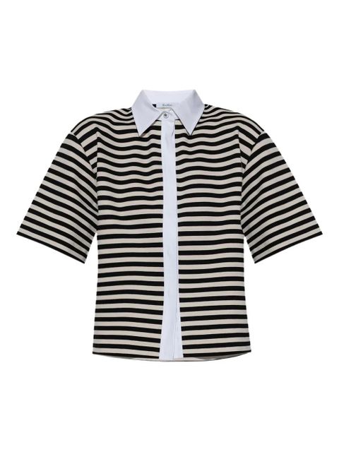 Max Mara striped short-sleeved shirt - Black - zdjęcie produktu nr 1