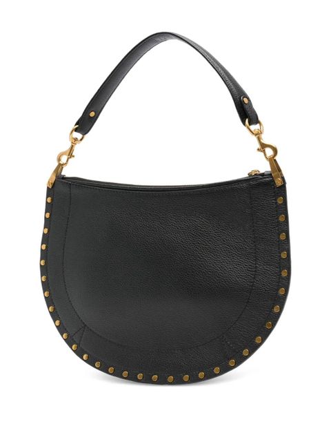 ISABEL MARANT Oskan Soft Zip studded half-moon tote bag - Black