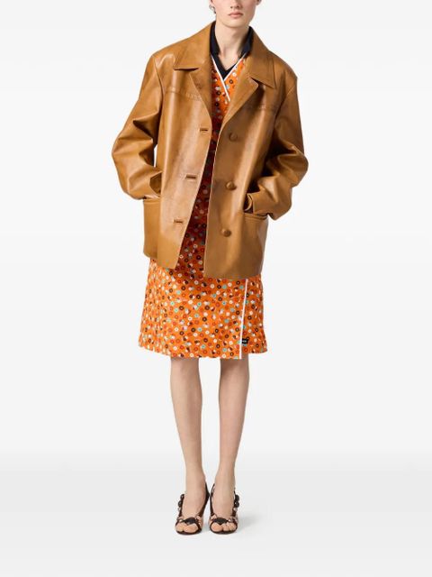 Miu Miu pocket single-breasted coat - Brown - zdjęcie produktu nr 2