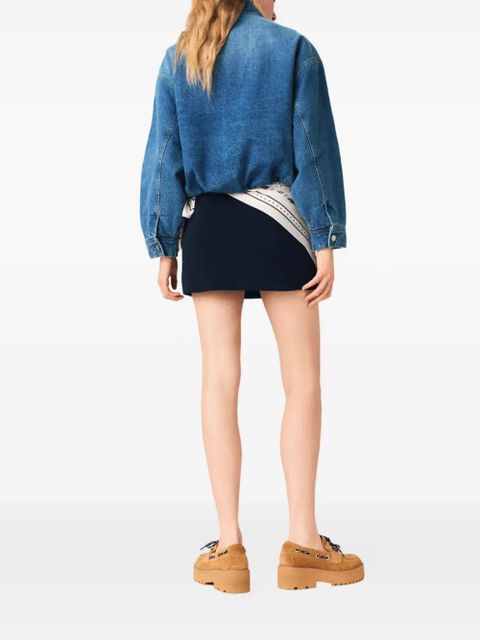 Maje zip-up denim jacket - Blue