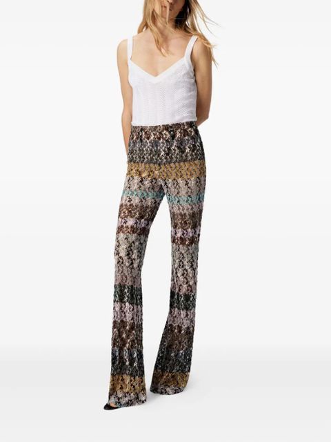 Missoni striped flared trousers - Neutrals - zdjęcie produktu nr 2