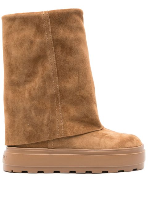 Casadei folded-top boots - Brown