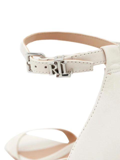 Lauren Ralph Lauren block-heel leather sandals - White