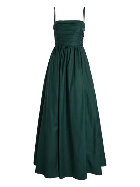 Reformation ruched spaghetti-straps maxi dress - Green - zdjęcie produktu nr 1