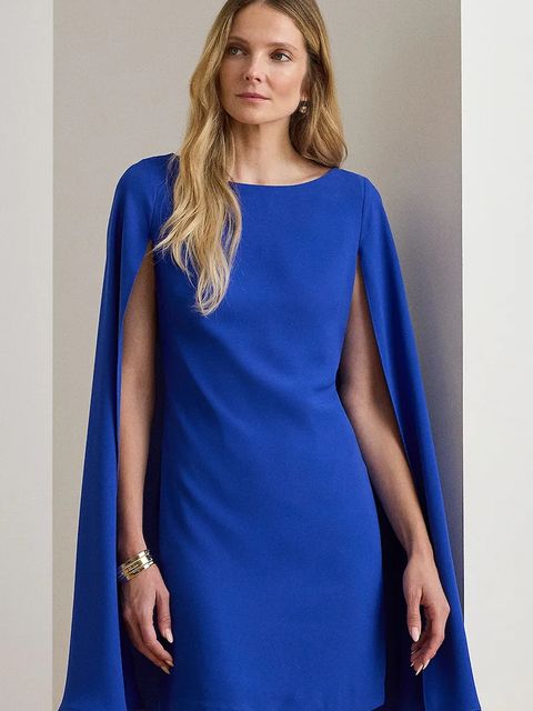 Lauren Ralph Lauren sukienka kolor niebieski midi dopasowana 253980921