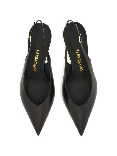 Ferragamo Sculptural heel slingback - Black