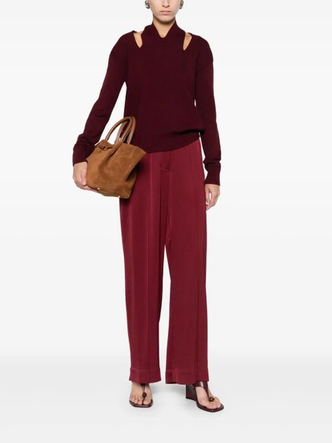 Yuzefi ribbed-trim sweater - Red