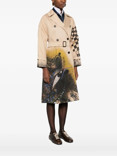 Weekend Max Mara belted graphic coat - Neutrals