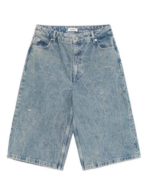 SANDRO acid-wash denim shorts - Blue - zdjęcie produktu nr 1