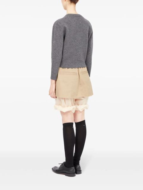 Maison Margiela V-neck wool cardigan - Grey