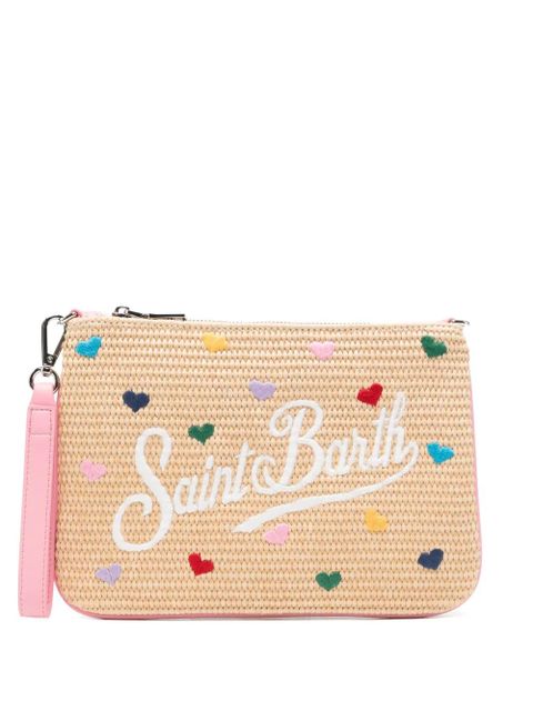 MC2 Saint Barth Parisienne Straw embroidered clutch bag - Neutrals - zdjęcie produktu nr 1