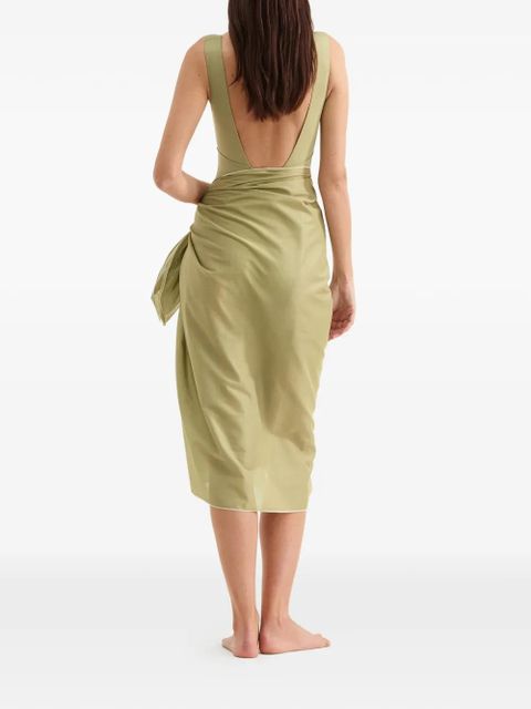 ERES cabine ring-detail sarong - Green