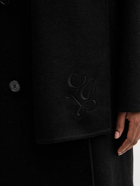 Liu Jo płaszcz z wełną kolor czarny MF5025 T4627