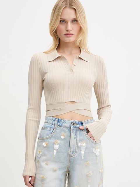 Miss Sixty sweter damski kolor beżowy lekki 6S2RJ03800 - zdjęcie produktu nr 1