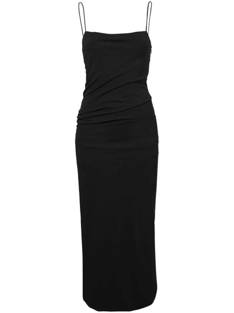 Proenza Schouler Blaire ruched midi dress - Black - zdjęcie produktu nr 1