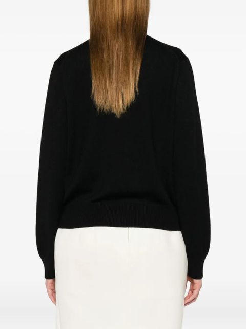 Jil Sander virgin wool cardigan - 001 BLACK - zdjęcie produktu nr 2
