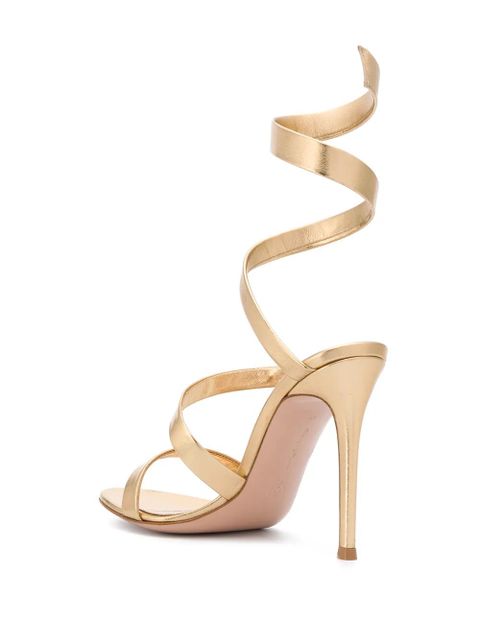 Gianvito Rossi twist-strap leather sandals - Gold