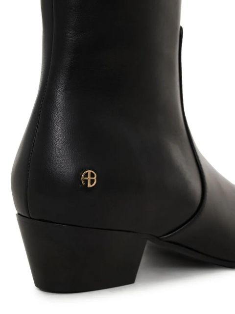 ANINE BING pointed-toe low-heel boots - Black